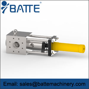 Single pillar hydraulic screen changer